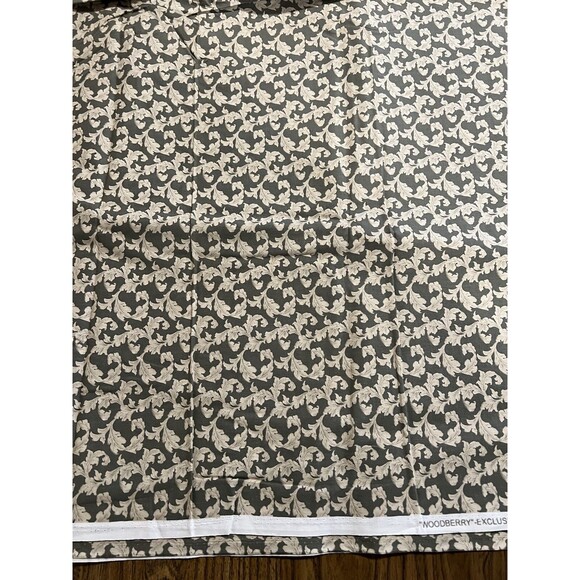 Vintage Baroque Style Fabric - 42" X 3 Yards - Mossy Green w/ Beige Filigree - Picture 4 of 7